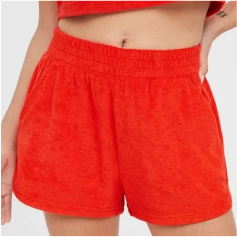 OFFLINE By Aerie NEW! Summer Lights Terry Shorts In Red Women’s Sz XL